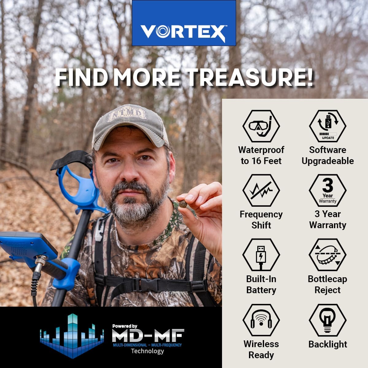 Erzurum Garrett Vortex VX7 Dedektör - Vortex VX7, sahil, park ve tarla arasında geçiş yapan kullanıcı için dengeli güç noktasıdır.